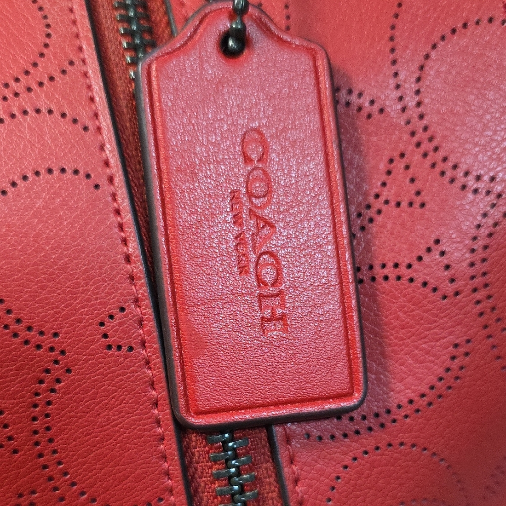 Coach Red Backpack - Picture 4 of 7